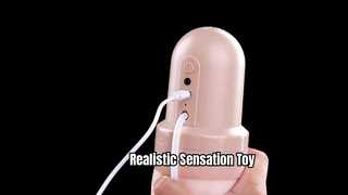 Vibrating Pussy Masturbator Sucking Realistic Vagina Dual Layers With Strong Sensation For Men