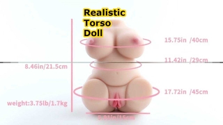 ミニサイズ リアルなトルソー人形、3.75ポンド、バイブレーション機能付き、男性用快楽マスターベイター