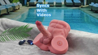 APP Bluetooth リンク男性トルソー オナホール 6kg 現実的なデザインと大きな 24 センチメートル取り外し可能なディルド